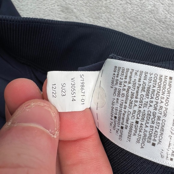 Athleta Brooklyn Ankle Pants Womens 16 Navy Blue Solid Stretch Tapered Leg - Picture 13 of 14